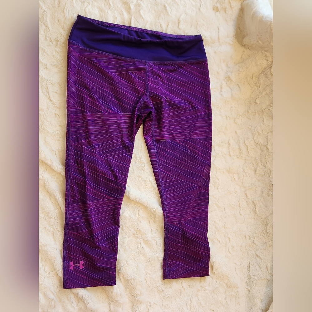 Purple Under Armour capri leggings size M